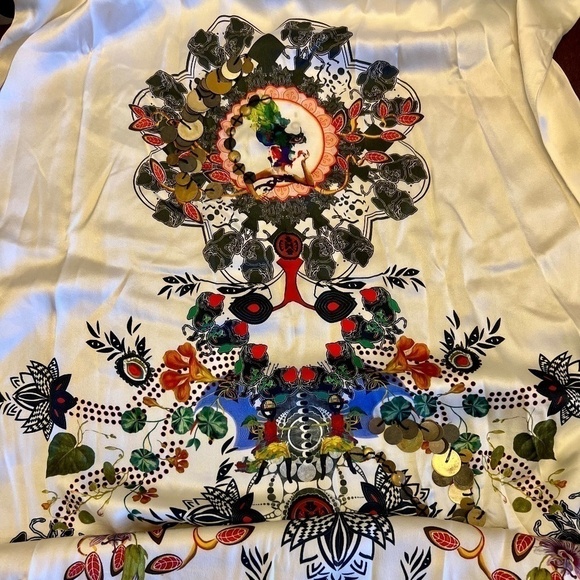 AKOK Anamika Khanna Women's Printed Silk Slipdress - Large - Picture 5 of 10